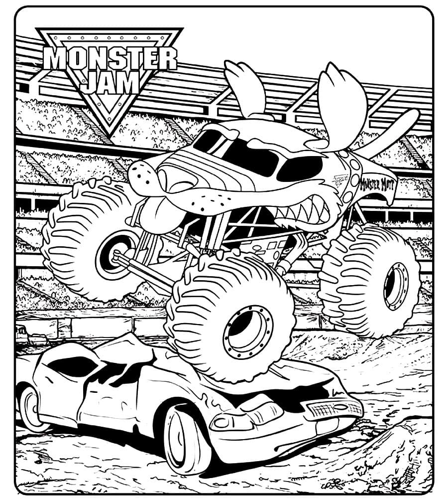 Monster Truck Coloring Pages Printable For Kids WONDER DAY