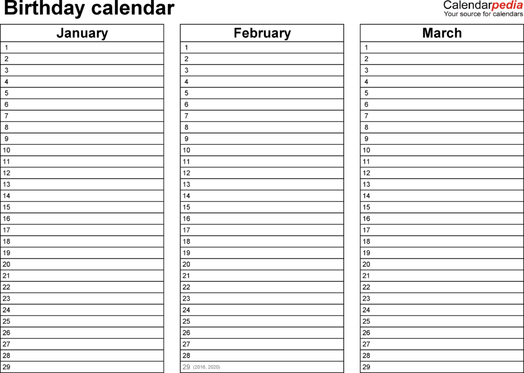 Monthly Calendar List Template Example Calendar Printable