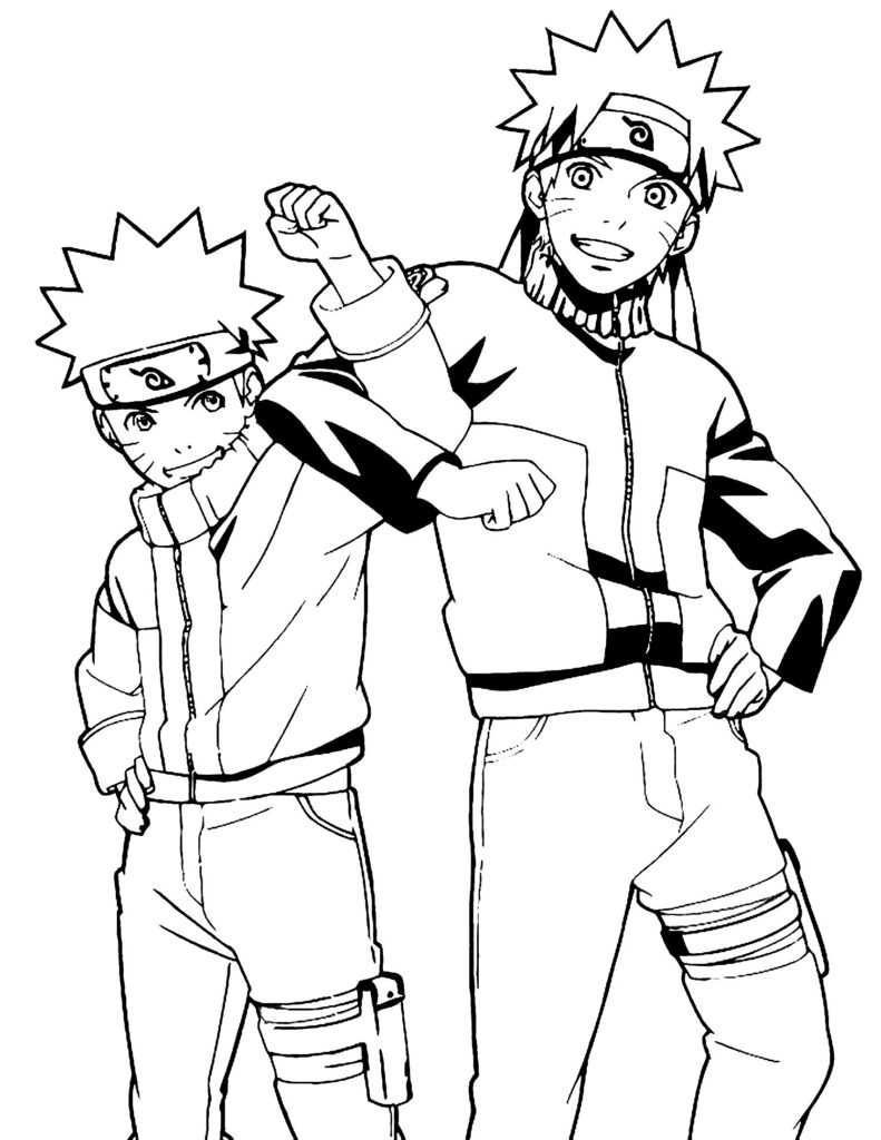 Naruto And Sasuke Naruto Coloring Pages For Kids