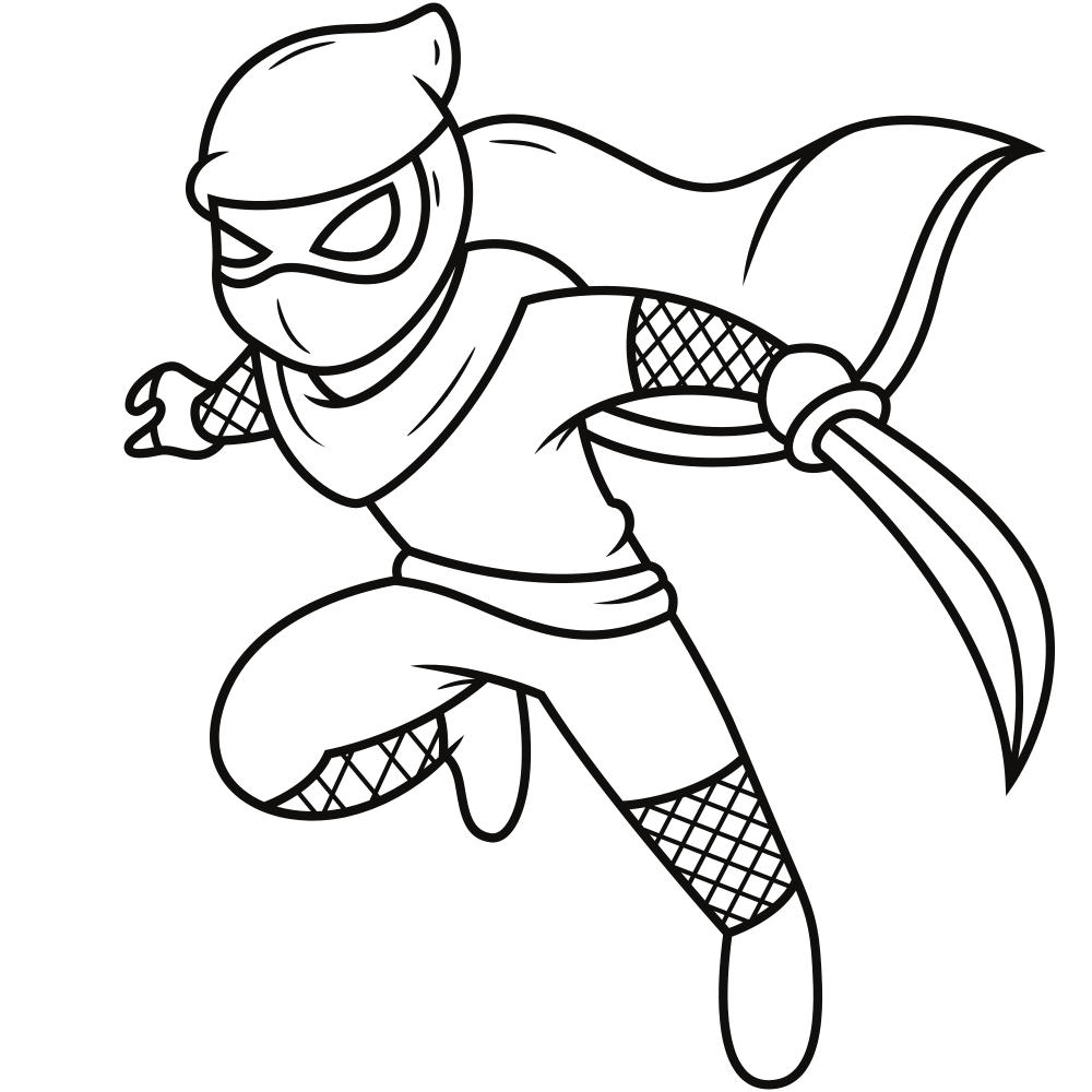 Ninja Coloring Pages Printable Kids Drawing Hub 2024