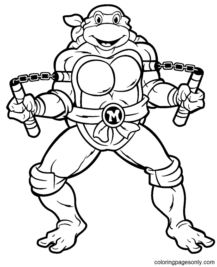 Ninja Turtle Coloring Pages Free Printable Free Printable Templates