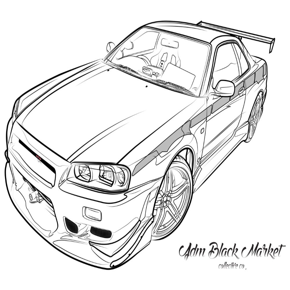 Nissan Gtr Coloring Pages At GetColorings Free Printable