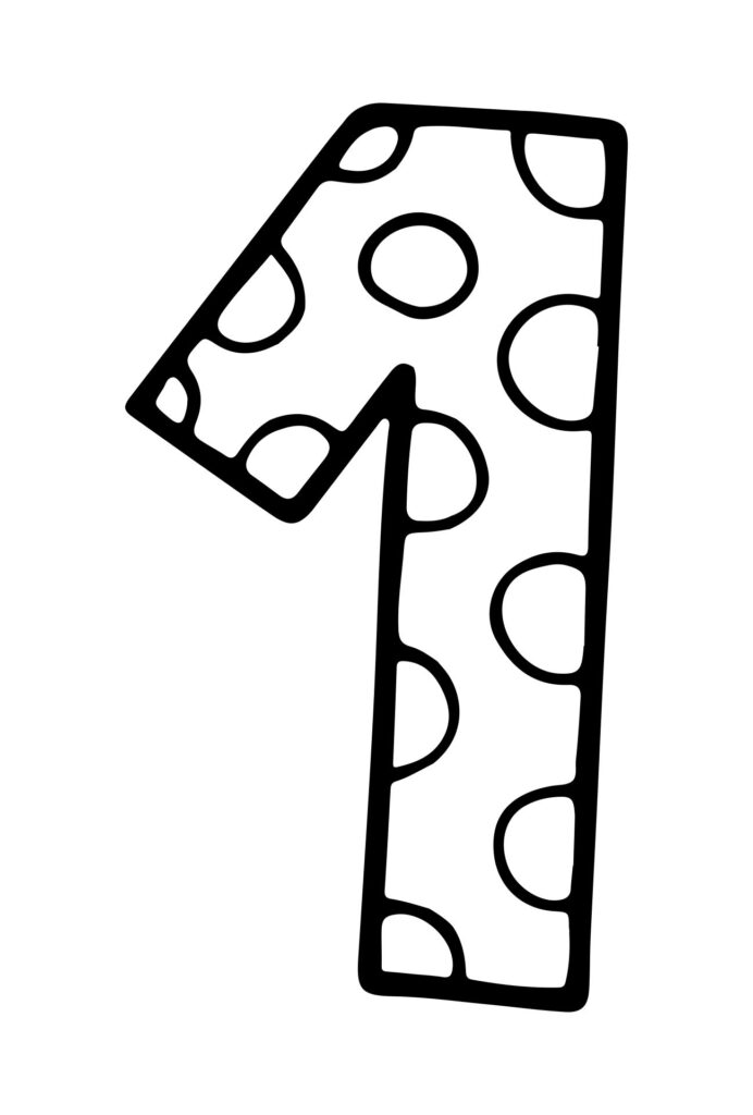 Number 1 For Coloring