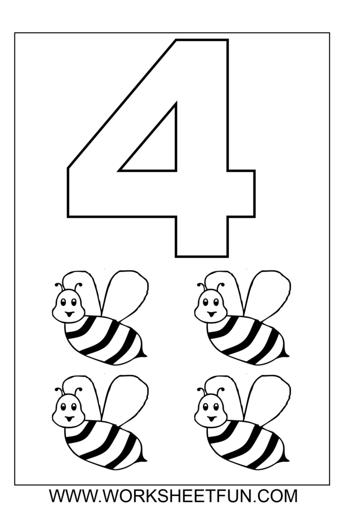 Number Coloring Pages 1 10 Worksheets FREE Printable Worksheets