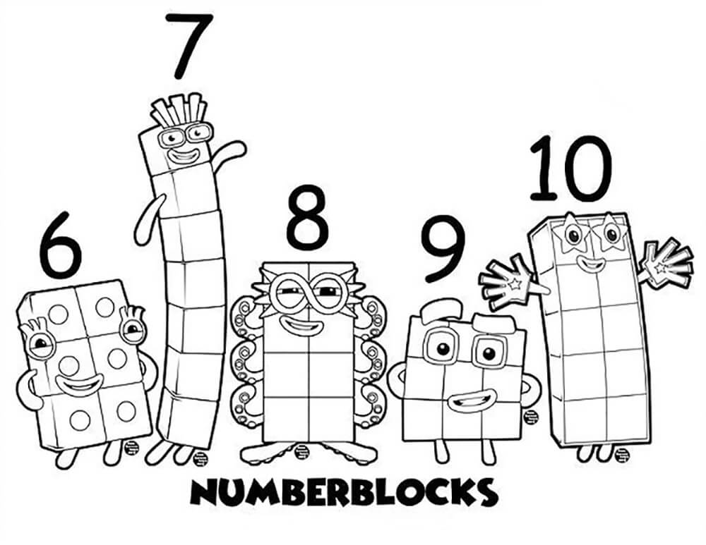 Numberblocks Printable Coloring Pages Printable Templates