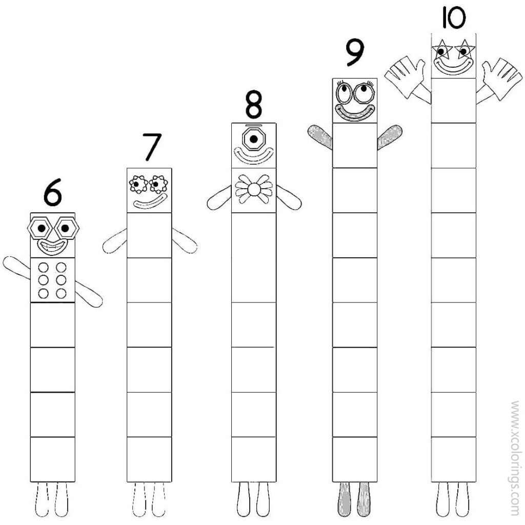 Numberblocks Printable Coloring Pages Printable Templates