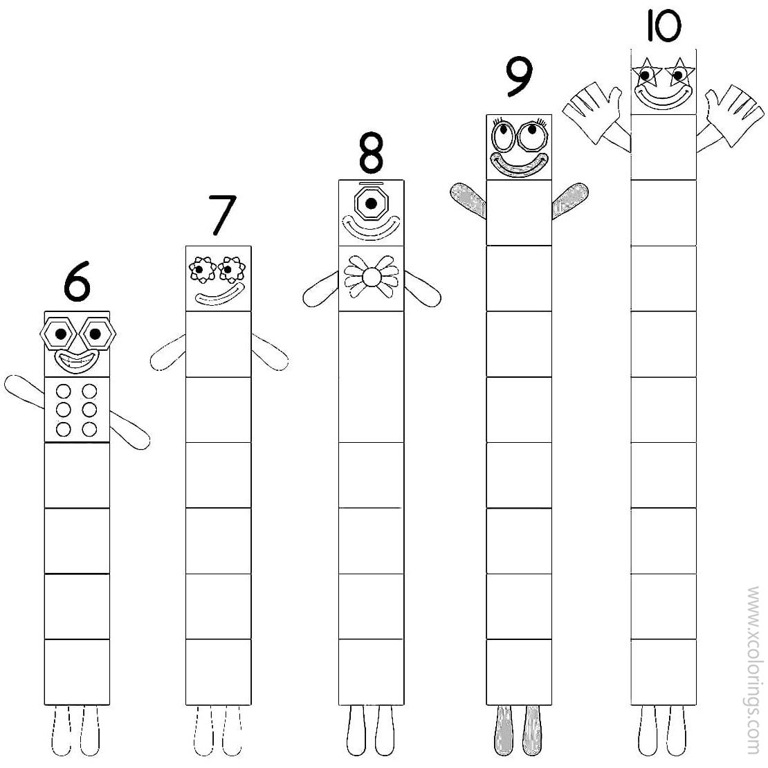 Numberblocks Printable Coloring Pages Printable Templates