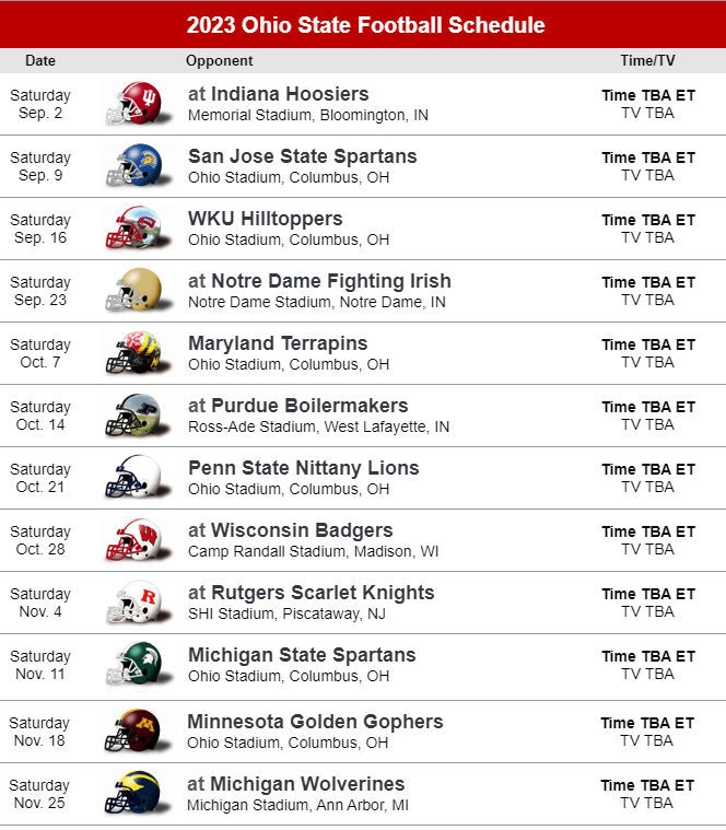 Ohio State Football Schedule 2025 2026 Calendar Emlyn Georgiana