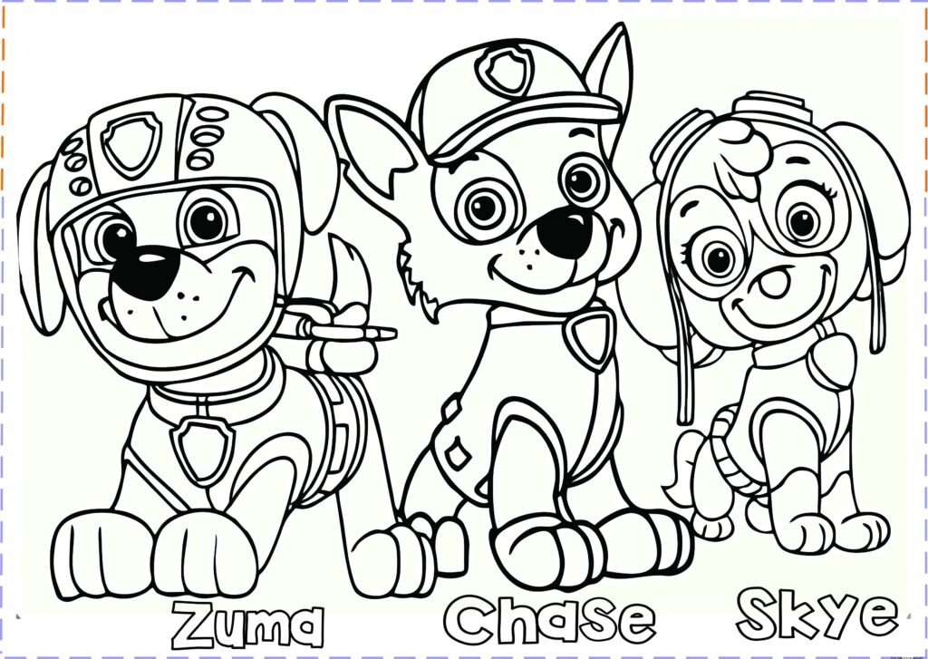 Paw Patrol Free Colouring Pages
