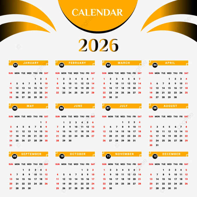 Plantilla Editable De P gina Del Calendario 2026