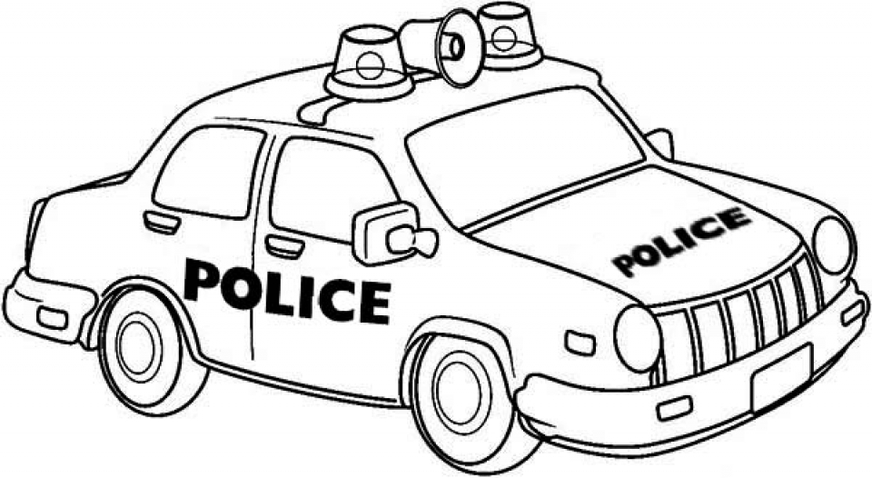 Police Car Coloring Pages Printable