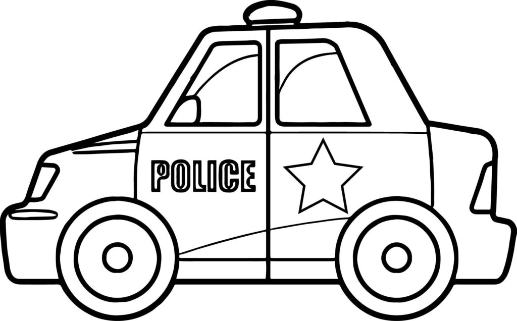 Police Car Printable Coloring Pages