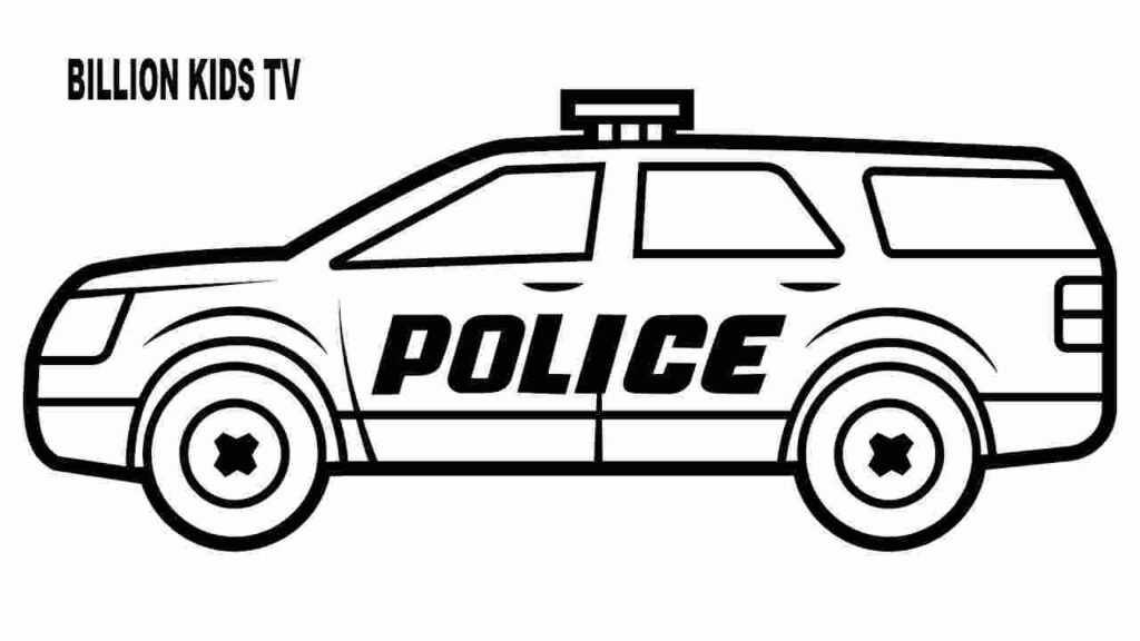 Police Car Printable Coloring Pages