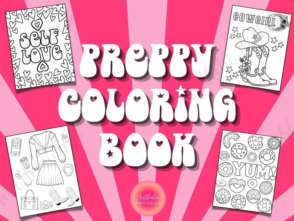 Preppy Coloring Pages Printable Printable Calendars AT A GLANCE