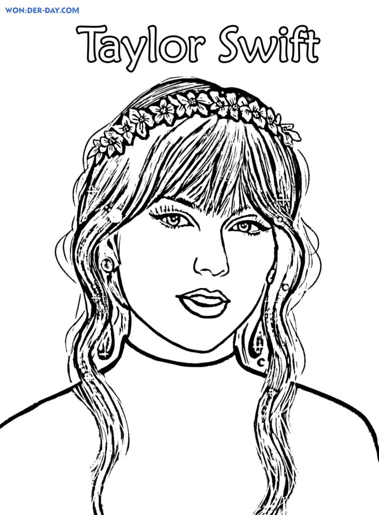 Print Coloring Pages Of Taylor Swift
