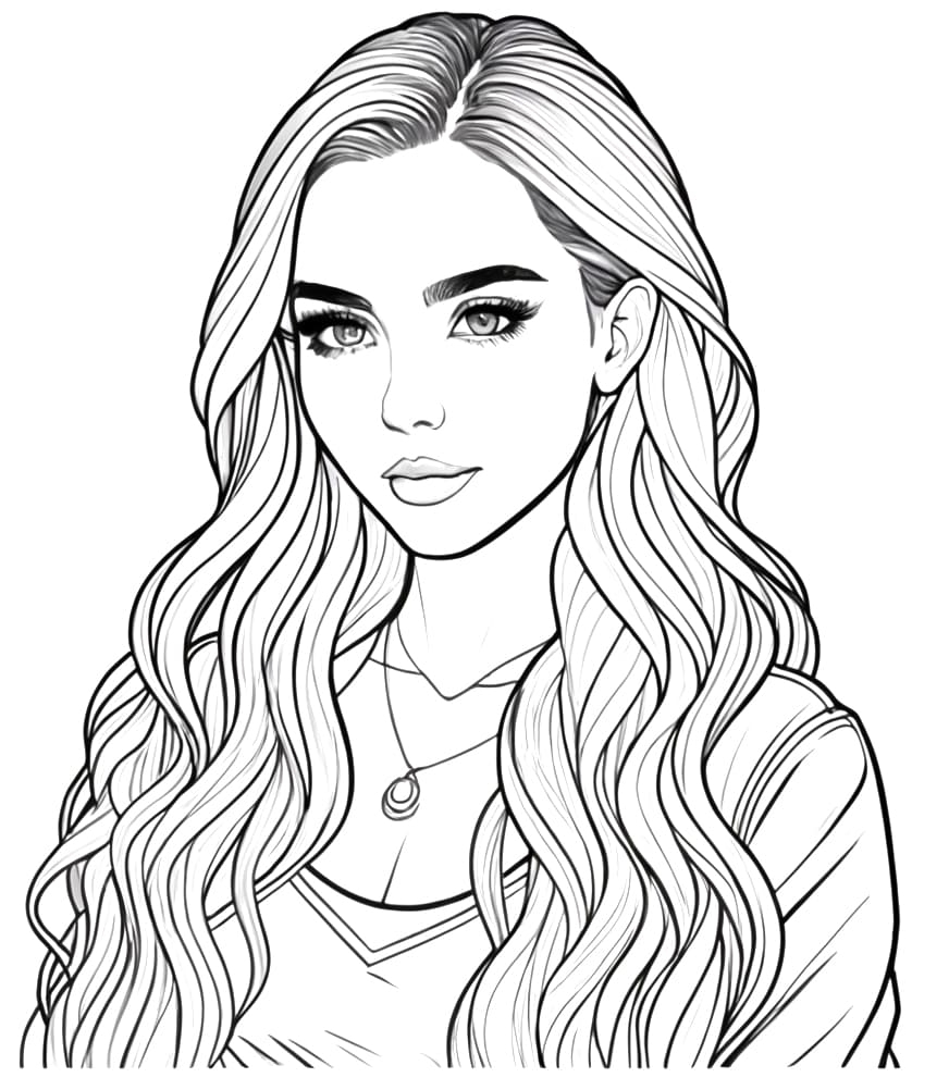 Print Realistic Girl Coloring Page Download Print Or Color Online