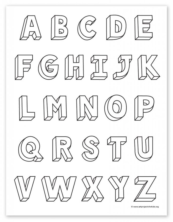 Printable 3d Alphabet Letters Template