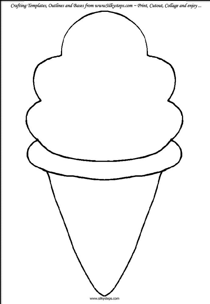 Printable 3d Ice Cream Cone Template Printable Word Searches