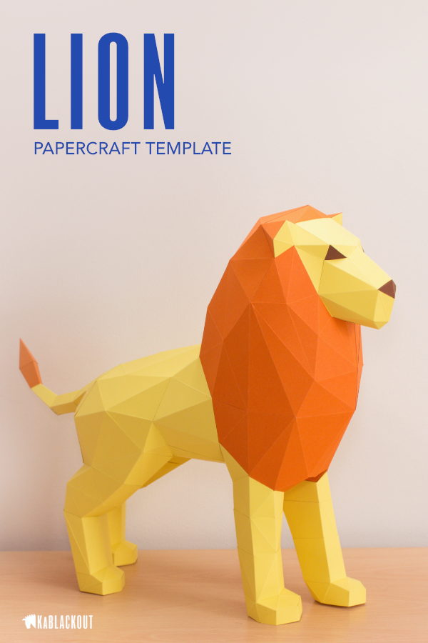 Printable 3d Lion Template