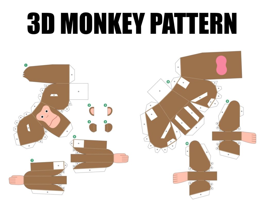 Printable 3d Paper Animals Templates