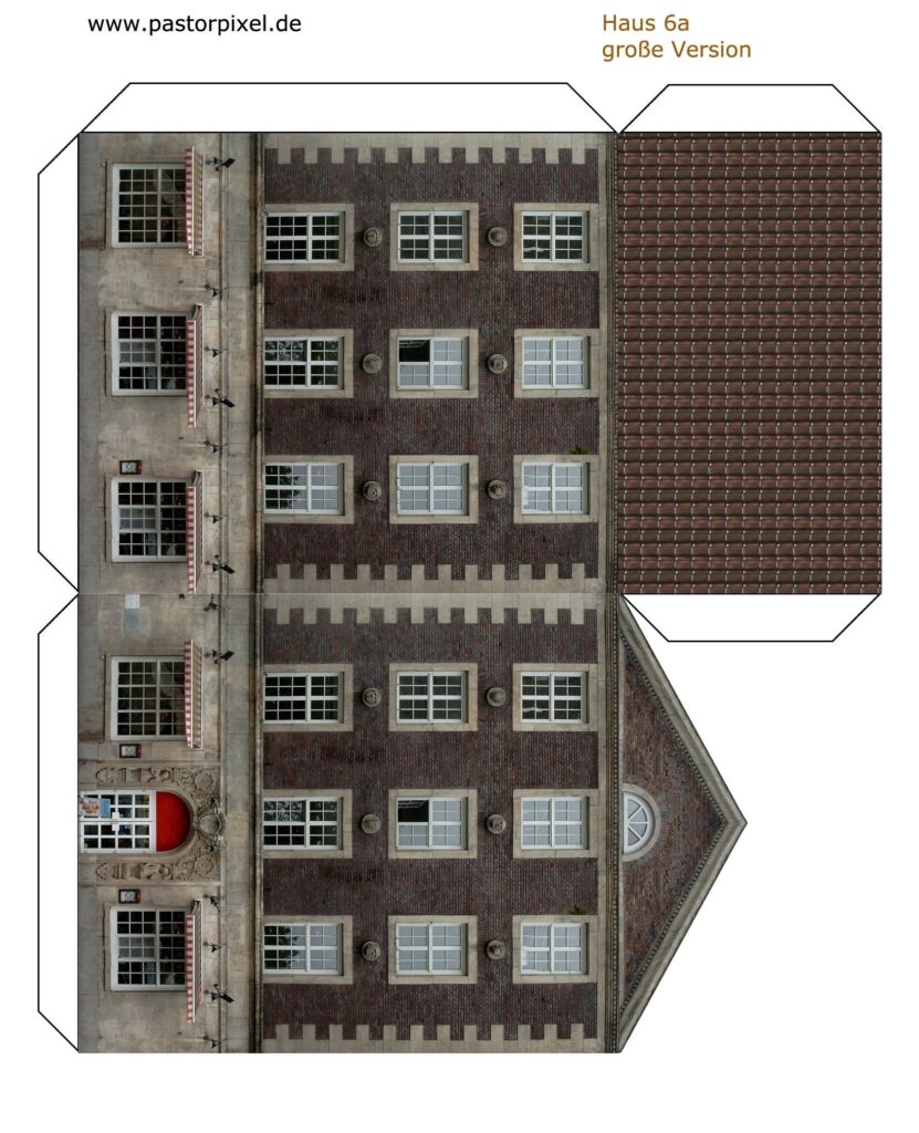 Printable 3D Paper City Buildings Template