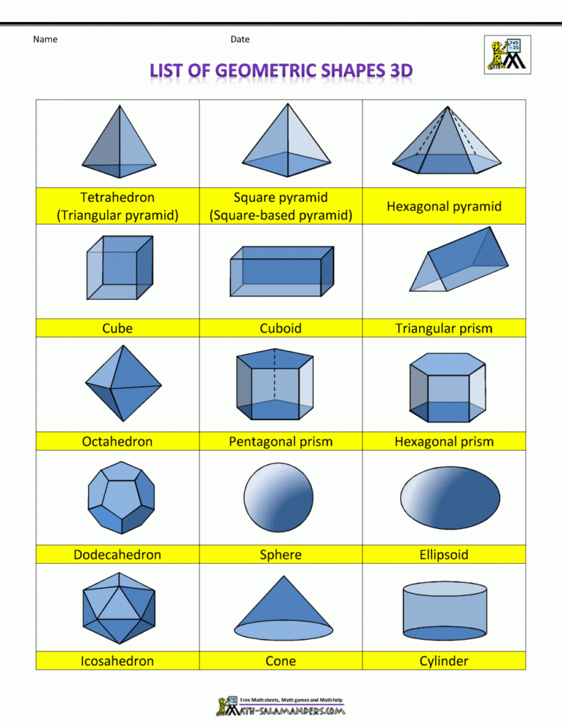 Printable 3d Shapes