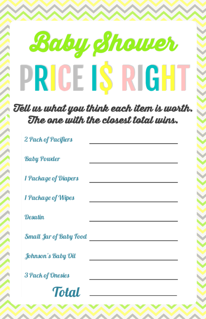 Printable Baby Shower Games The Girl Creative