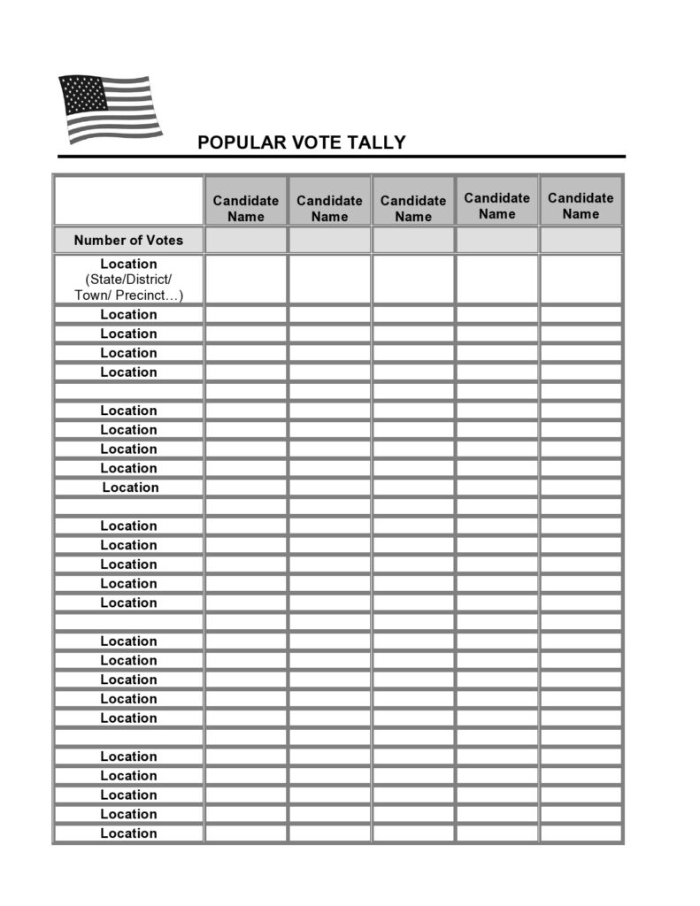 Printable Ballot Template