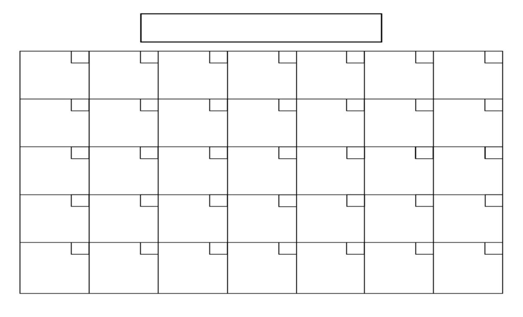 Printable Blank Monthly Calendars Activity Shelter