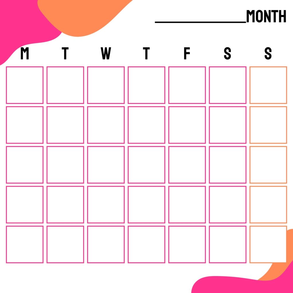 Printable Calendar Example Templates At Allbusinesstemplatescom Free 