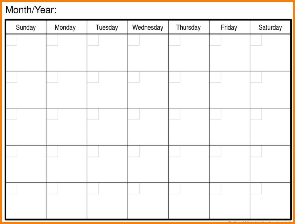 Printable Calendar In Word