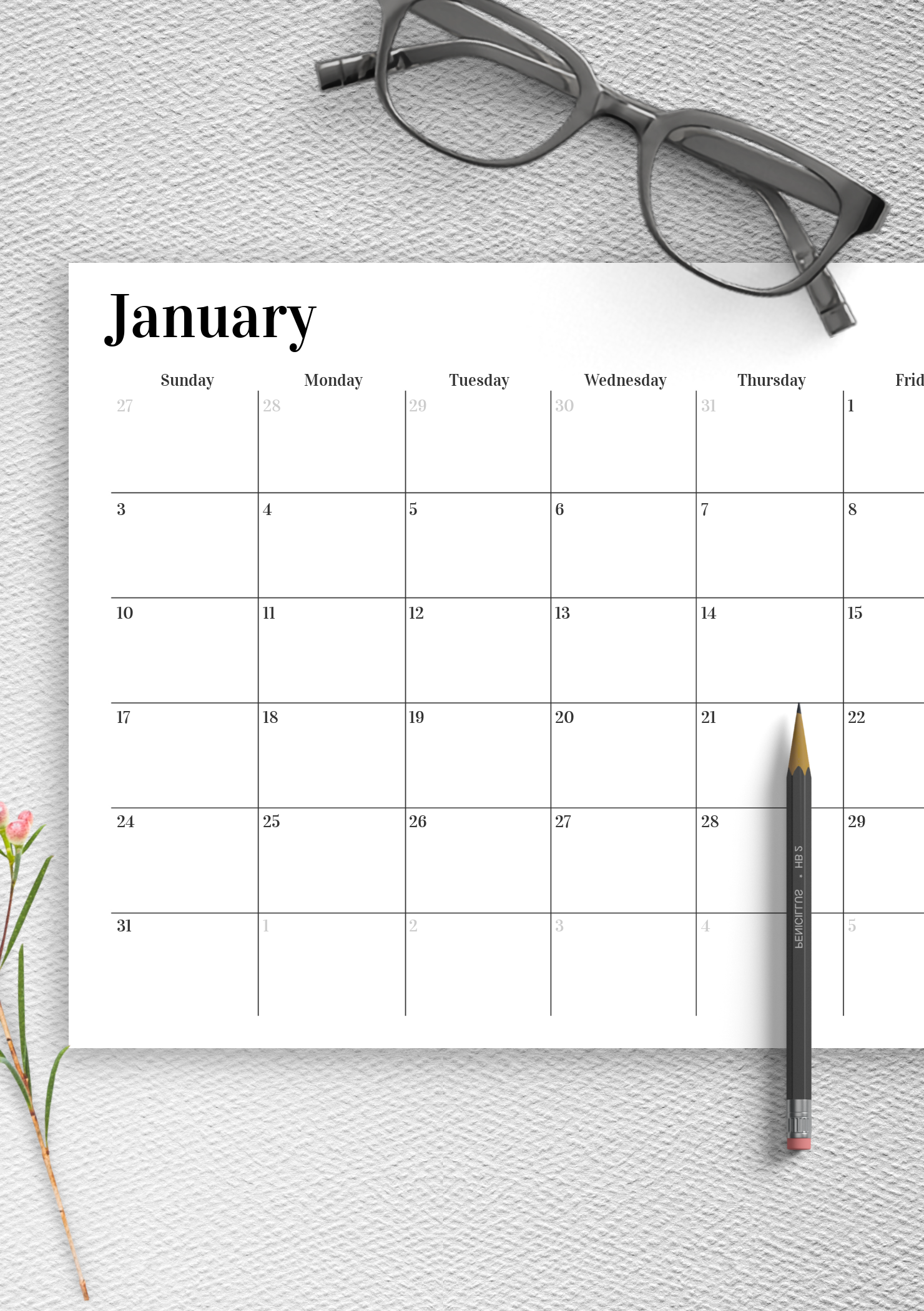 Printable Calendars By Month