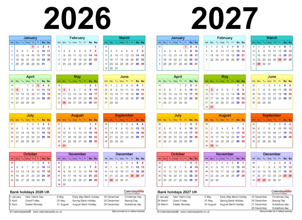 Printable Calendars For 2026 And 2027 Plan Your Future With Ease