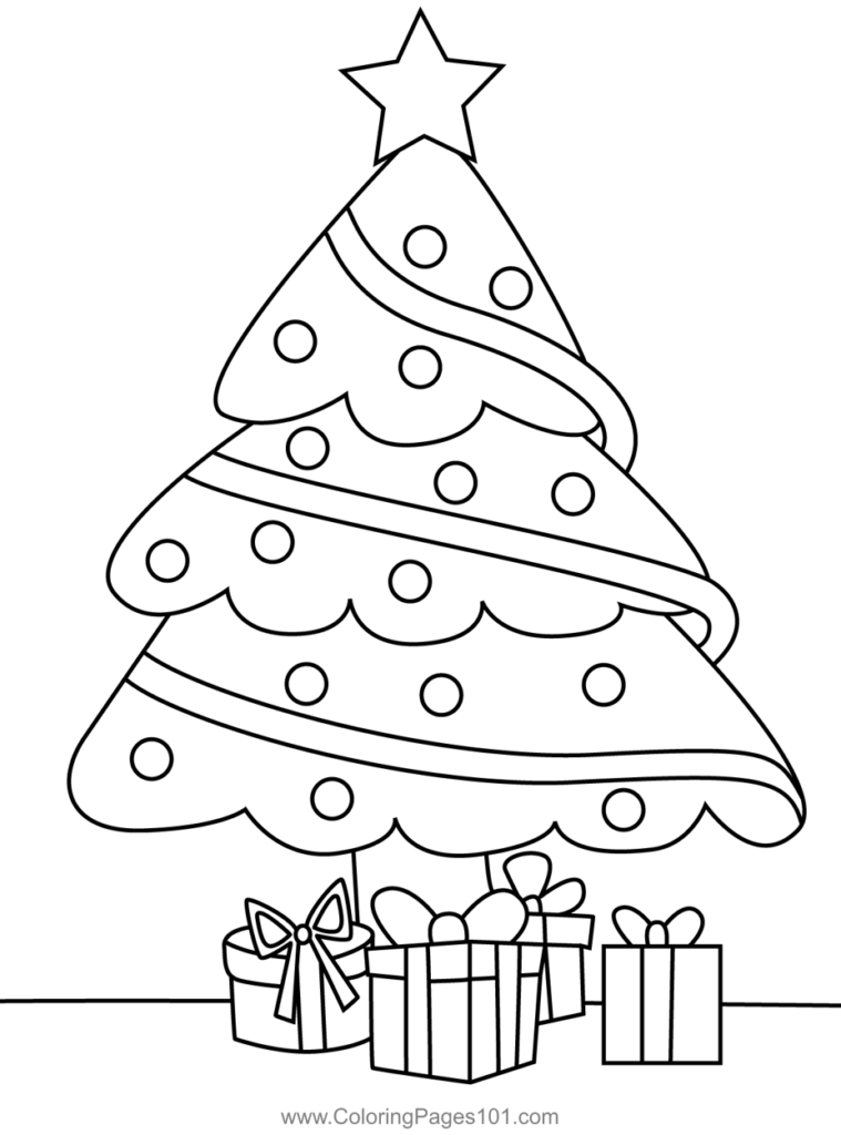 Printable Christmas Tree Coloring Pages Ready For Download