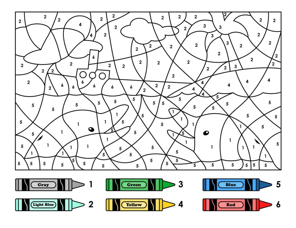 Printable Color By Number Coloring Pages