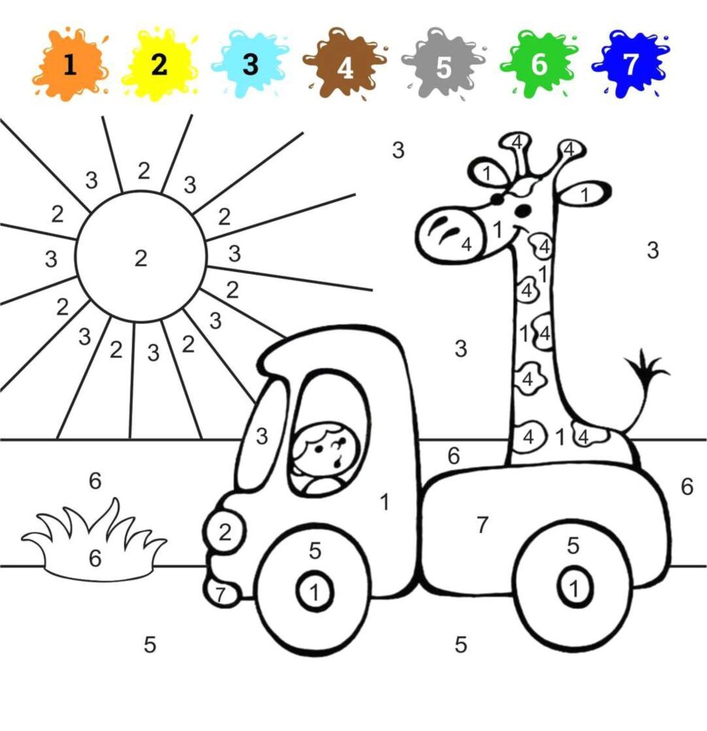 Printable Color By Numbers For Kids