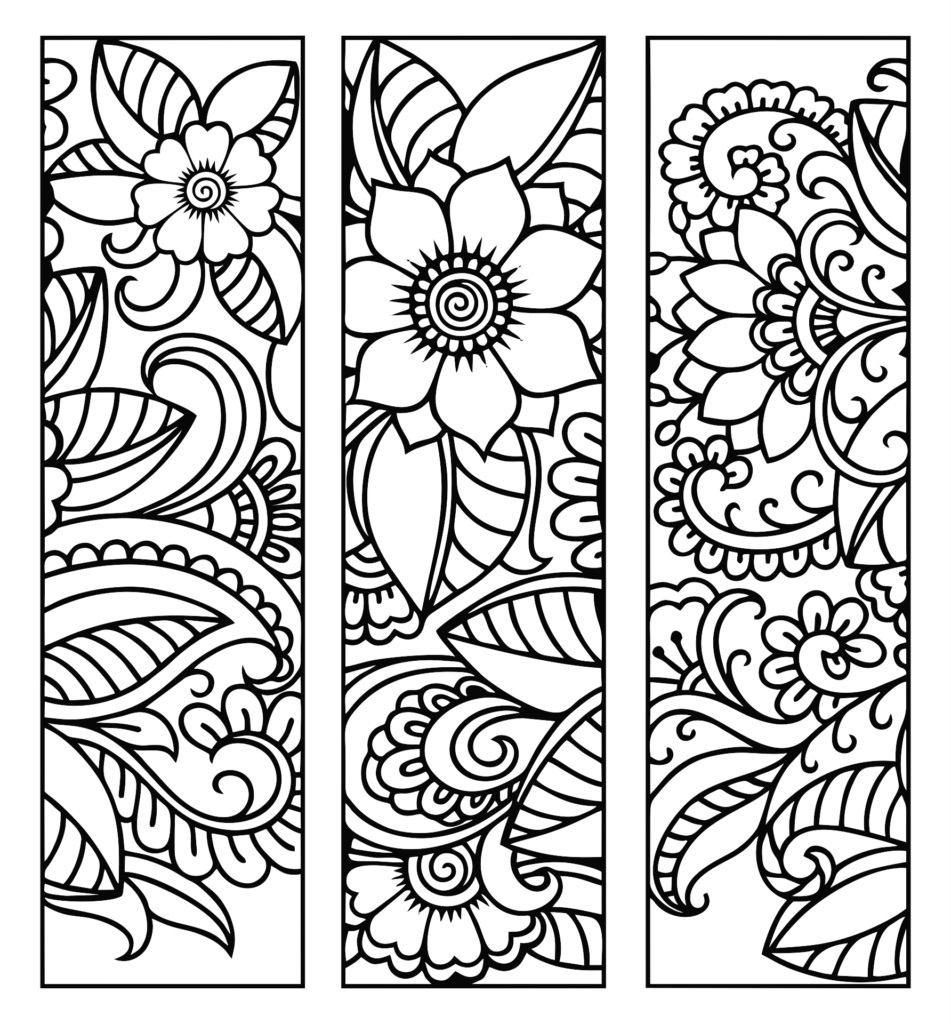 Printable Coloring Bookmarks