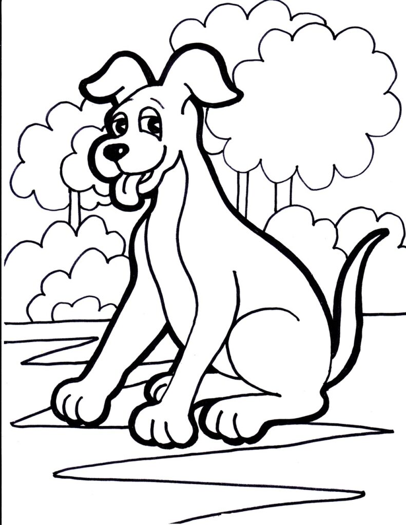 Printable Coloring Pages Dogs