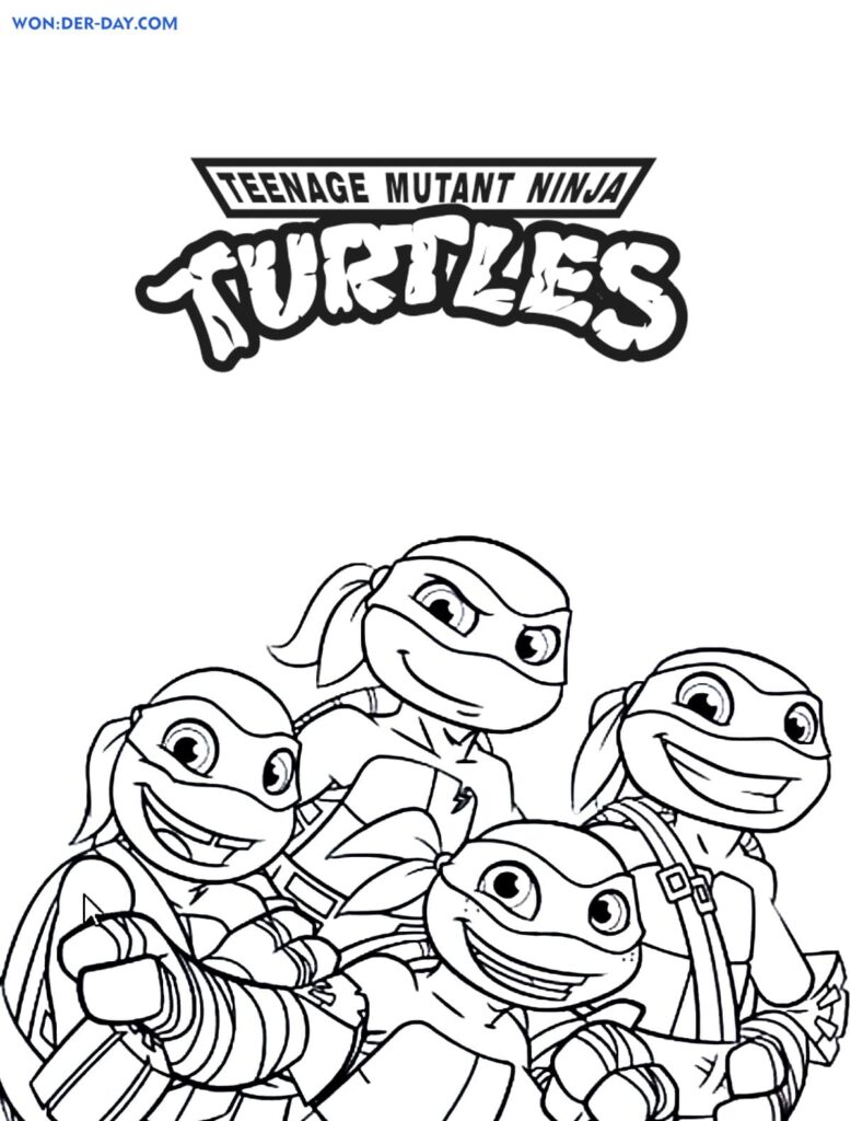 Printable Coloring Pages Ninja Turtles