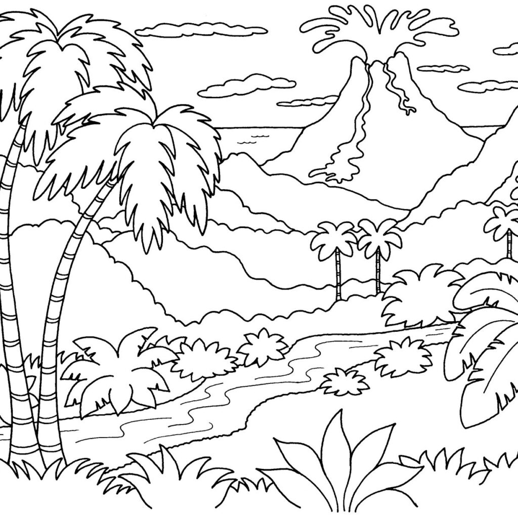 Printable Coloring Pages Of Nature