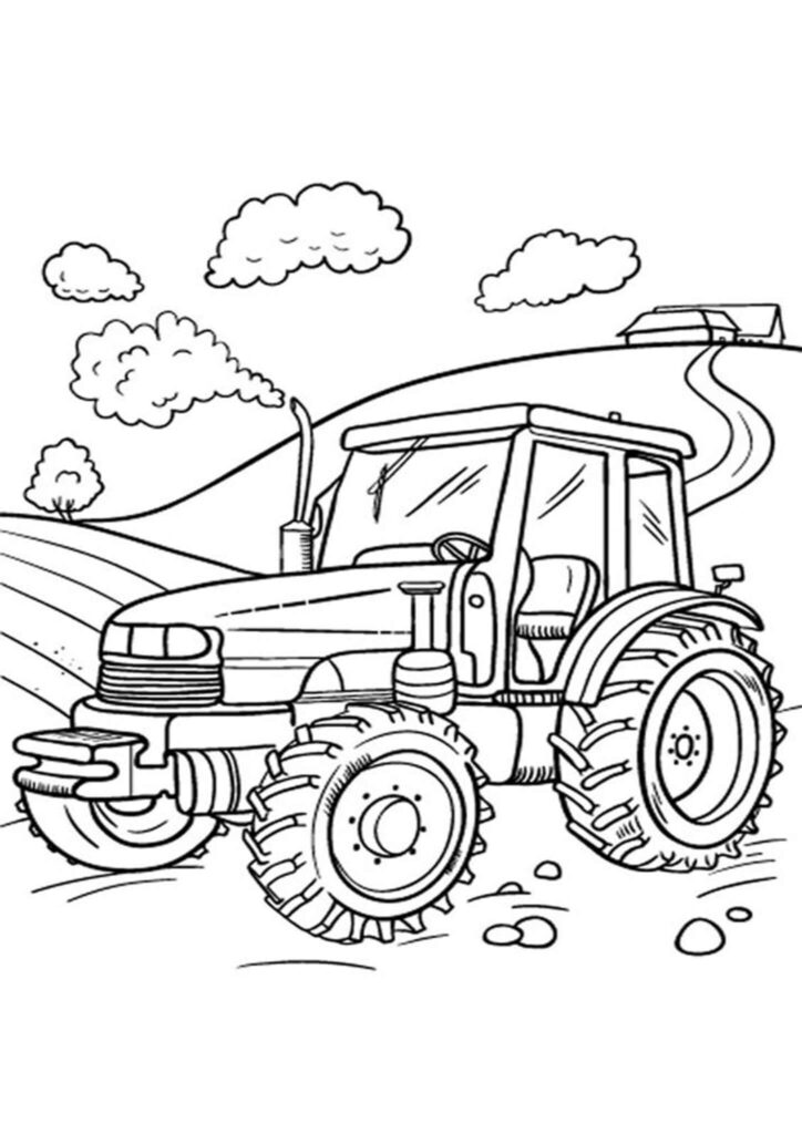 Printable Coloring Pages Tractors