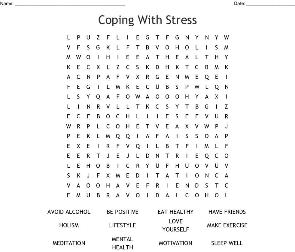 Printable Crossword Puzzles On Stress James Crossword Puzzles