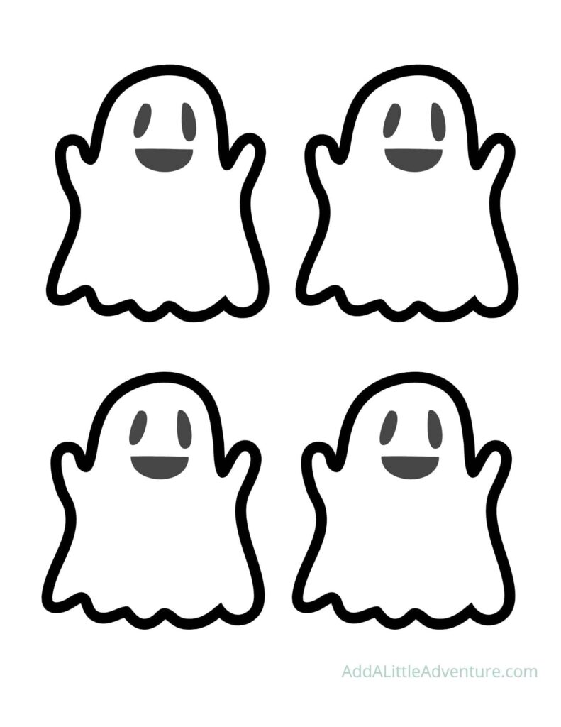 Printable Cute Ghost Template