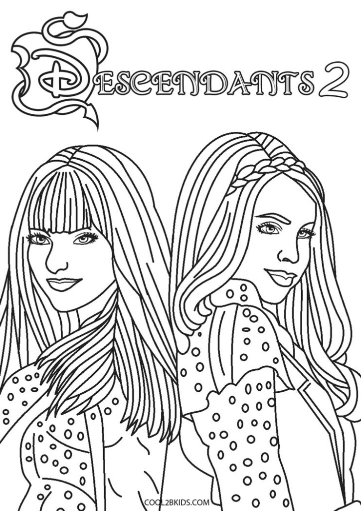 Printable Descendants Coloring Pages