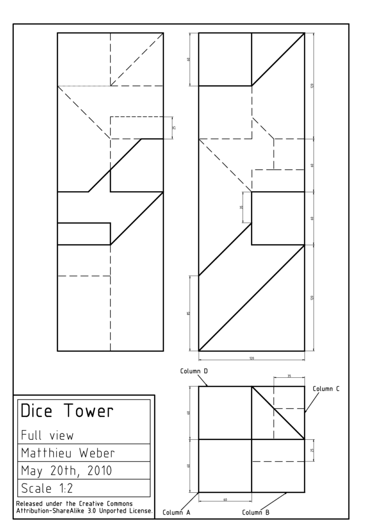 Printable Dice Tower Plans Pdf Printable Word Searches