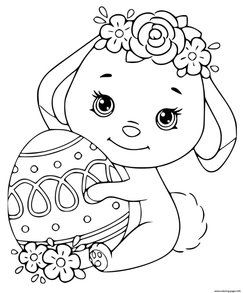 Printable Easter Bunny Coloring Page