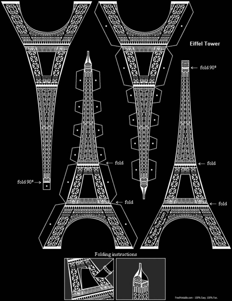 Printable Eiffel Tower Template