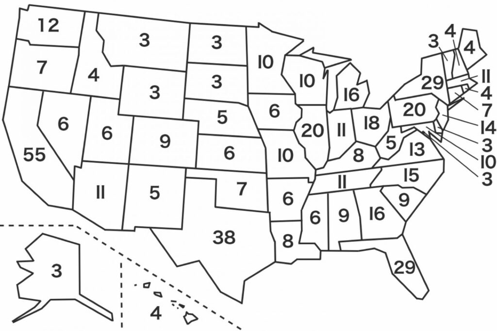 Printable Electoral College Map