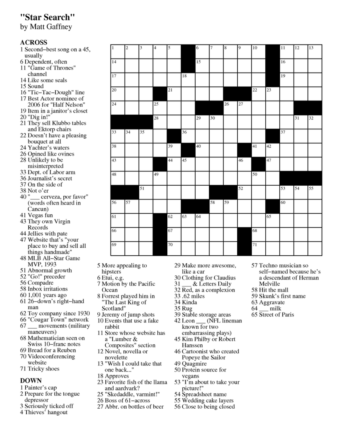 Printable Frank Longo Crossword Puzzles Printable Crossword Puzzles