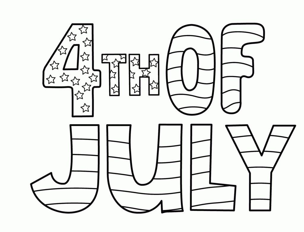 Printable Full Size 4Th Of July Coloring Pages